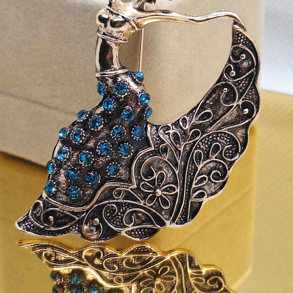 Sem preço de reserva - Pregadeira Argento 925. - Ballerina. Vintage. #3.2