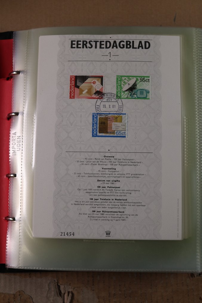 荷兰 1981/2010 - 完整收藏的首日刊物在5个Importa相册中。 - 1 t/m 503 #1.0