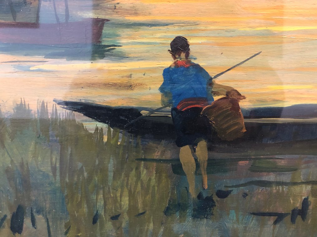 Renato Natali (1883-1979) - Calambrone con barca #3.2