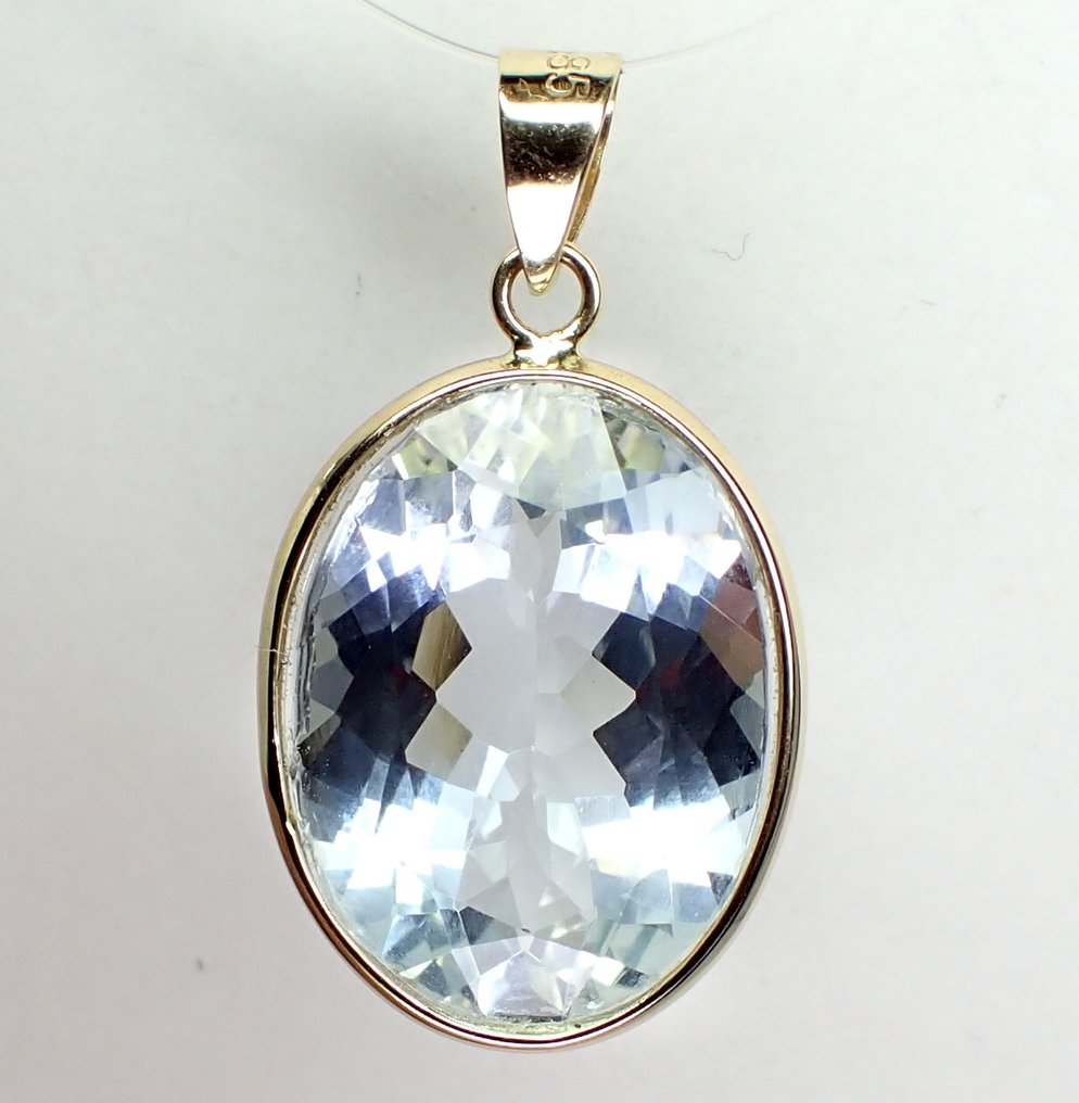 No reserve price - Pendant - 14 kt. Yellow gold - 6.80ct. tw. Aquamarine - *No Reserve Price* #2.1