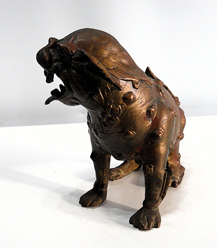 Statuetta - Leone guardiano (Foo Dog) - Bronzo #4.3