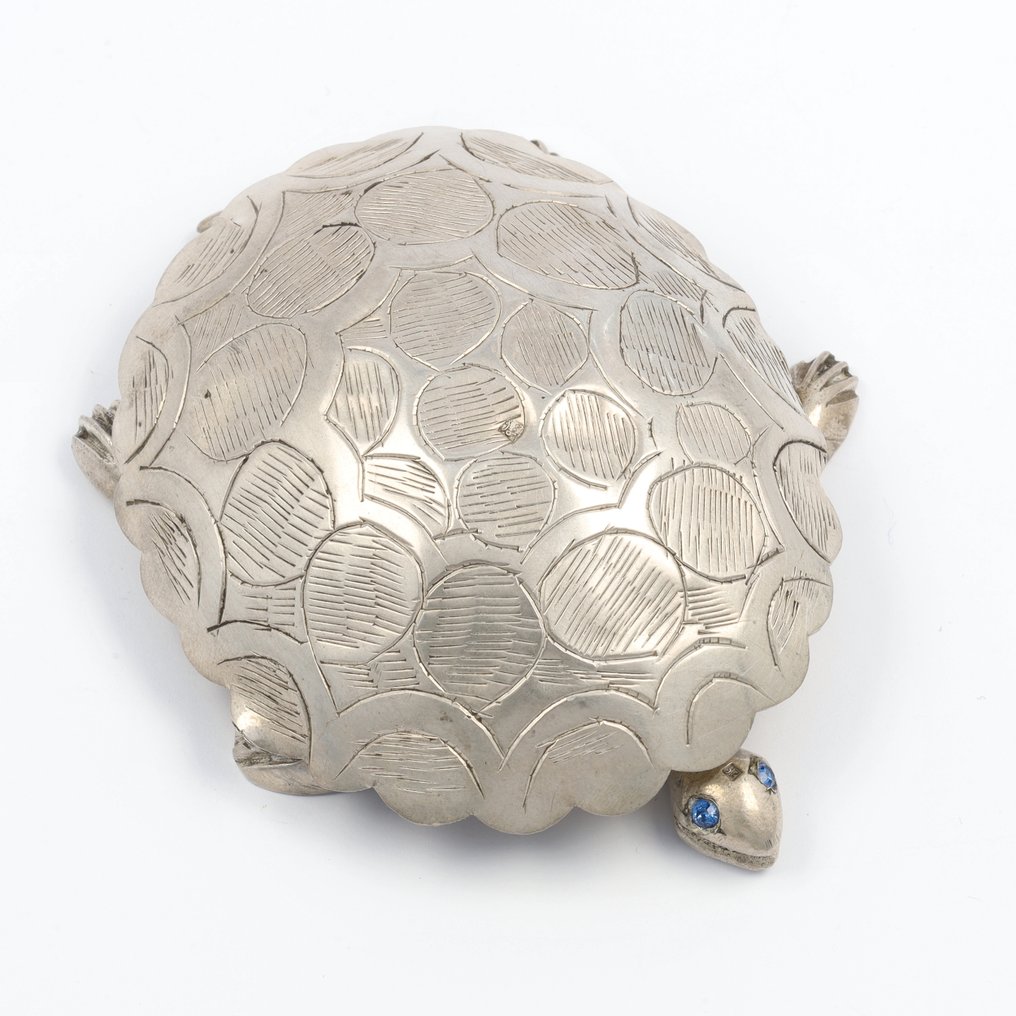 Schildpad doosje - Scatola - .900 argento #4.3