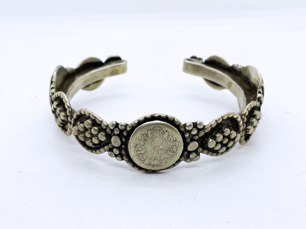古老的貝都因手鐲，上面有盧比 - 銀 - 阿拉伯半島 - 1940年代 #1.0