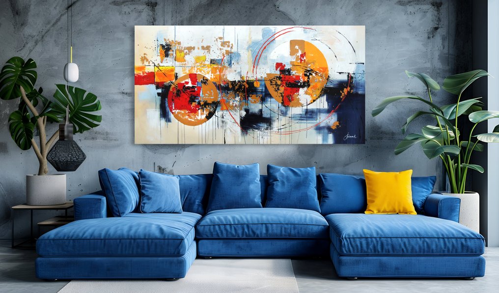 Monika Spiewak - Abstract - XXL - Oil Painting Stretched On The Frame - Ready To Hang - 1/1 Unique Piece #1.0