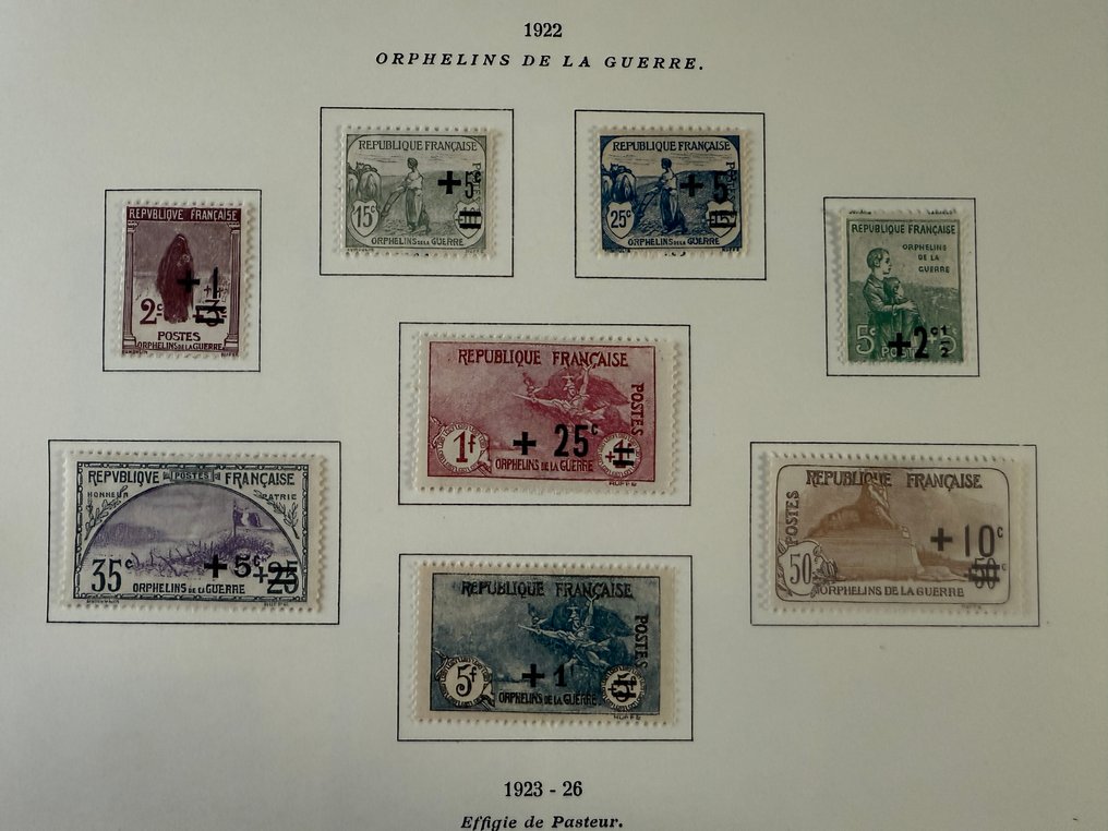 Frankrike - Yvert 162/169 og 170/181 «Orphelins og Pasteurs» i nye * - TB #1.0