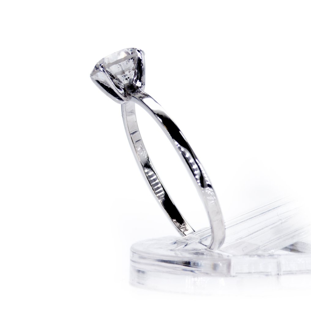 χωρίς τιμή ασφαλείας - Δαχτυλίδι αρραβώνων - 14 καράτια Λευκός χρυσός -  1.01ct. tw. Διαμάντι (Φυσικό) #1.0