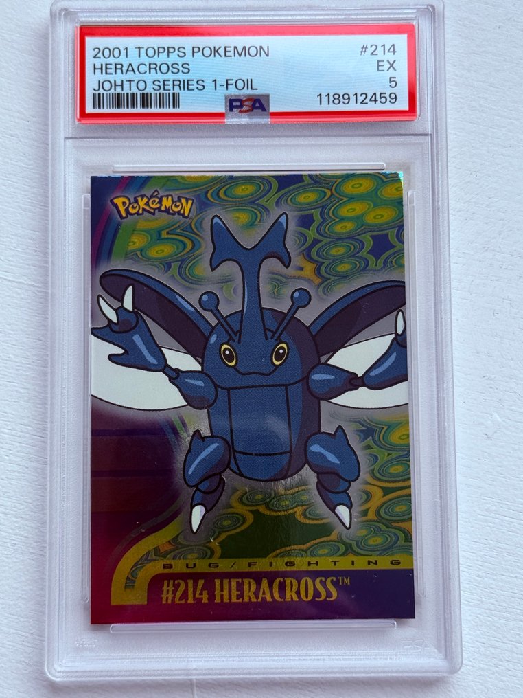 Pokémon - 1 Graded card - Heracross #214 Foil - PSA 5 - Various sets #1.0