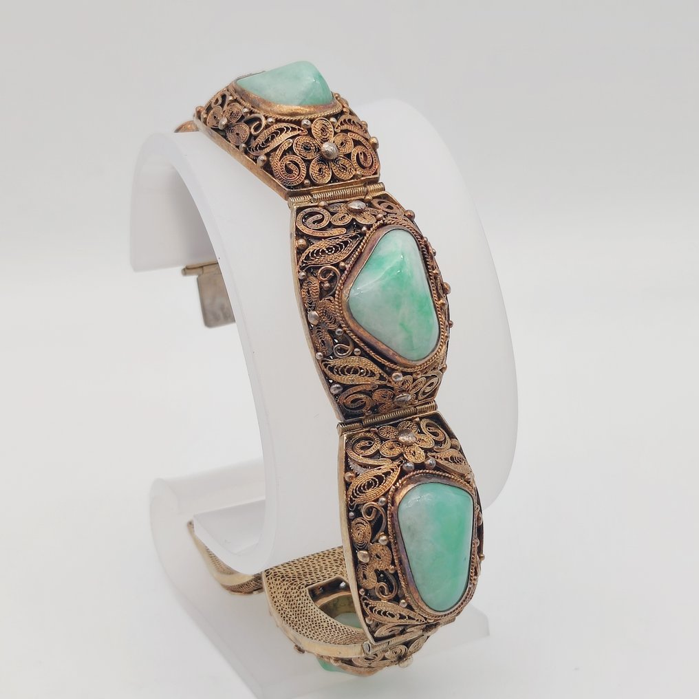 没有保留价 - 手镯 银 玉 #4.3