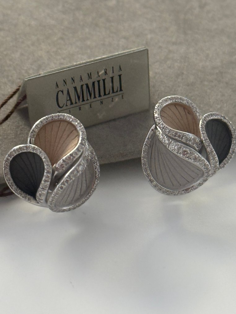 Annamaria Cammilli - Σκουλαρίκια - MUSA - 18 καράτια Λευκός χρυσός - 0.74ct. tw. Διαμάντι (Φυσικό) #3.2