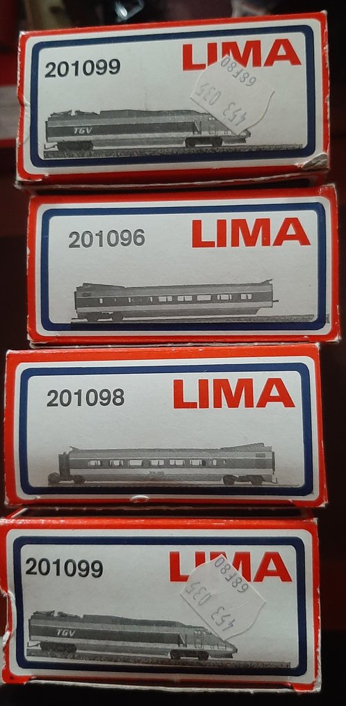 Lima H0 - 201099/201096/201098 - Tog enhet (4) - Bestående av TGV sørøst, 4 rom. - SNCF #2.1