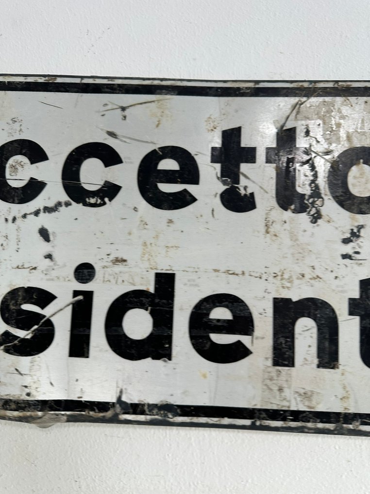 Señal, excepto residentes. - Señal de tráfico - Metal #2.1