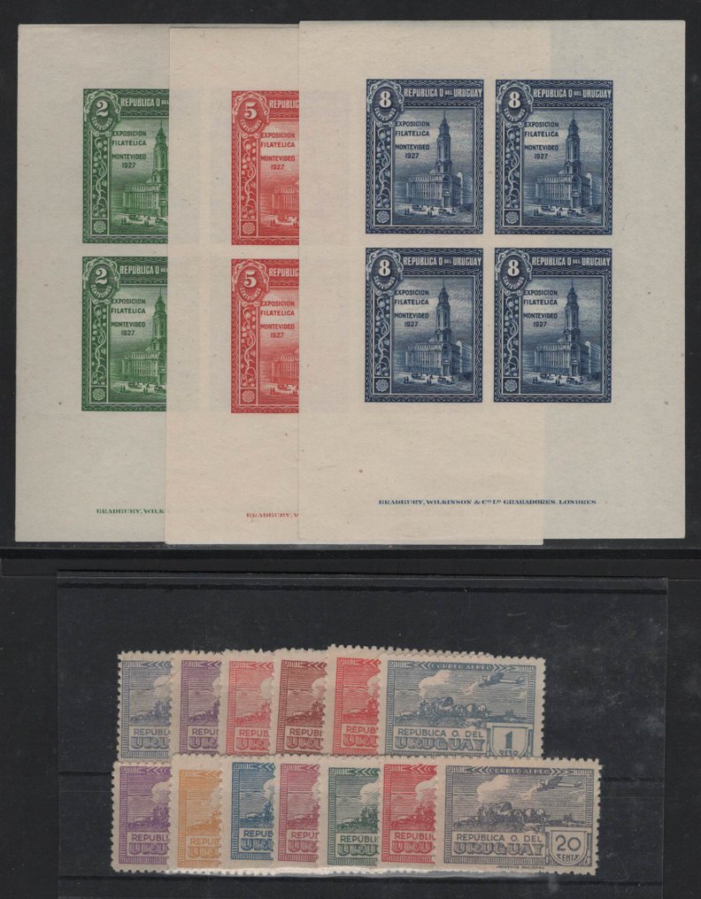 Uruguay 1927/1939 - dos ediciones completas postfrisches (MNH) mejores #1.0