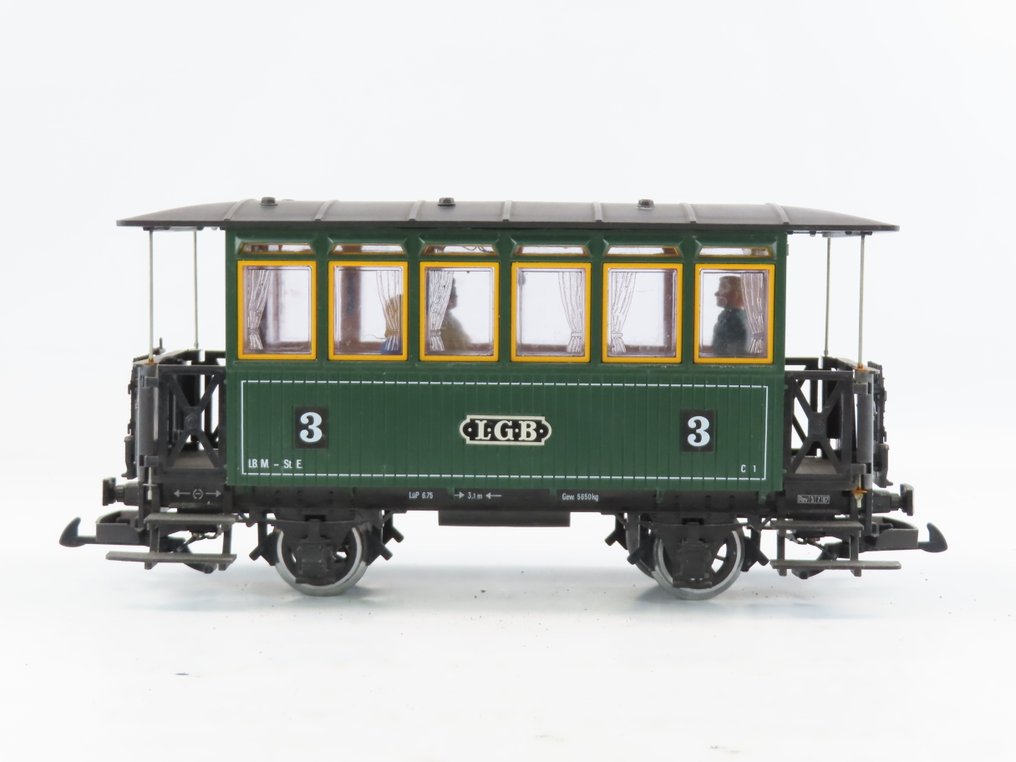LGB G - 3040 - 模型火车客运车厢 (1) - 两人座客车厢，第三等级 - LBM. St E #1.0