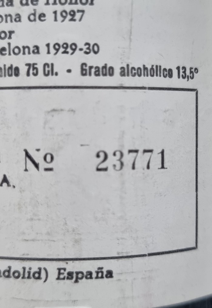 1965 Vega Sicilia Unico - Ribera del Duero Gran Reserva - 1 Bottle (0.75L) #3.2