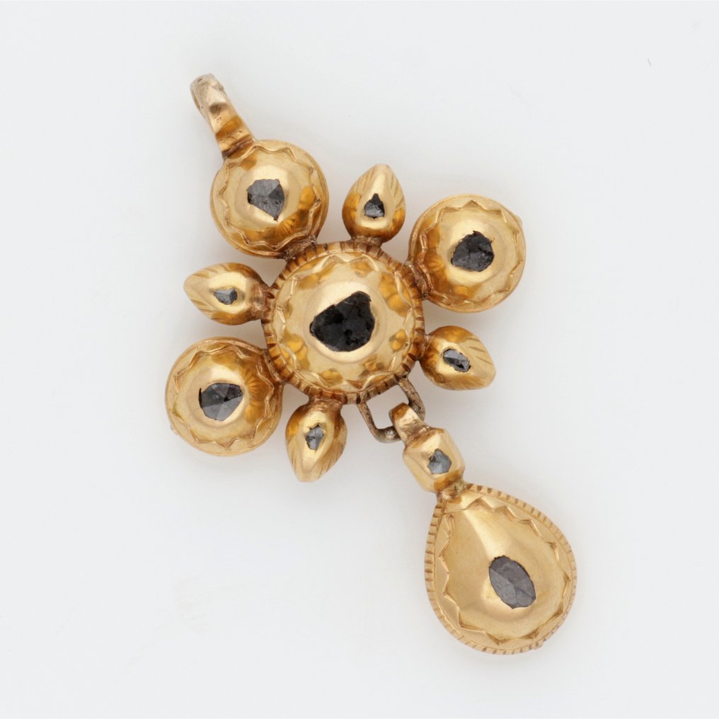 Pendentif - 18 carats Or jaune Diamant (Naturelle) - Kruis- Barok (vers 1700) #2.1