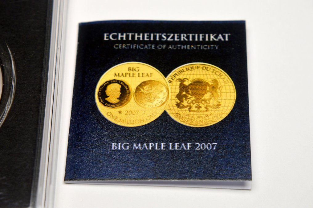 乍得. 5000 Francs 2024 One Million Cad Big Maple Leaf - 1/200oz (.999) (没有保留价) #3.2