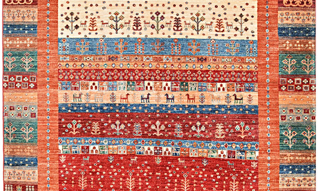 Afghan, Gabbeh, Samarkand Ariana tæppe Høj kvalitet Håndknyttet Stort Premium uld - Tæppe - 237 cm - 170 cm - Ny håndlavet designerløber #4.3