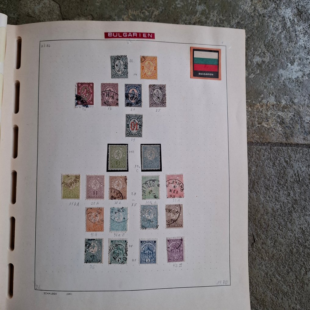 保加利亚 1881/2003 - 在两个旧的Schaubek Bande中，邮票/块和册的收藏 #3.2