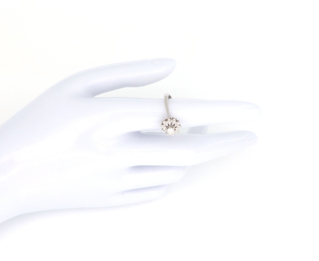 Zonder minimumprijs - Ring - 18 karaat Witgoud - 0.26ct. tw. Diamant (Natuurlijk) #4.3