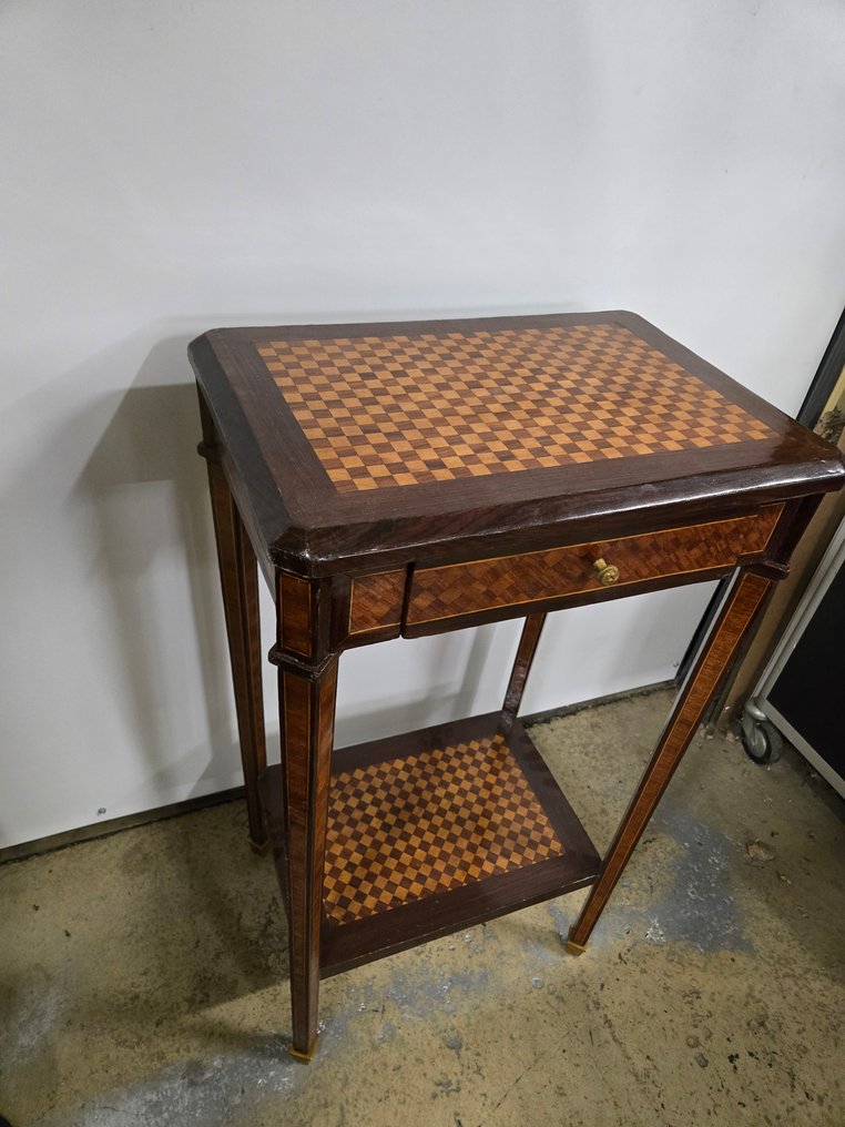 Table service - No Reserve Price - Service Table , Cube Marquetry - Wood - French Table Service #4.3