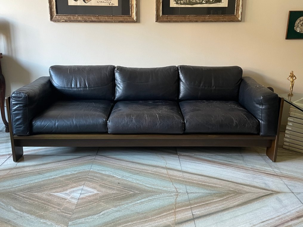 Gavina - Tobia Scarpa, Afra Scarpa - Szófa - Bőr, Fa #1.0