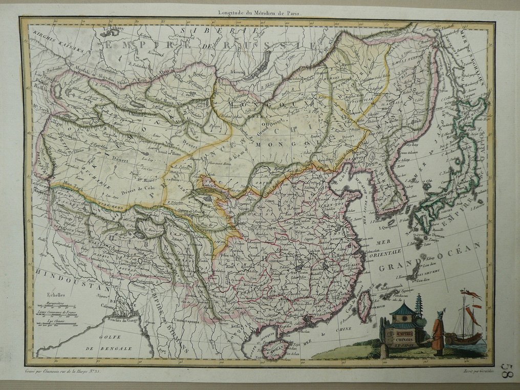Asie - Chine, Corée, Japon.; P. Lapie - Empire Chinois et Japon - 1801-1820 #1.0
