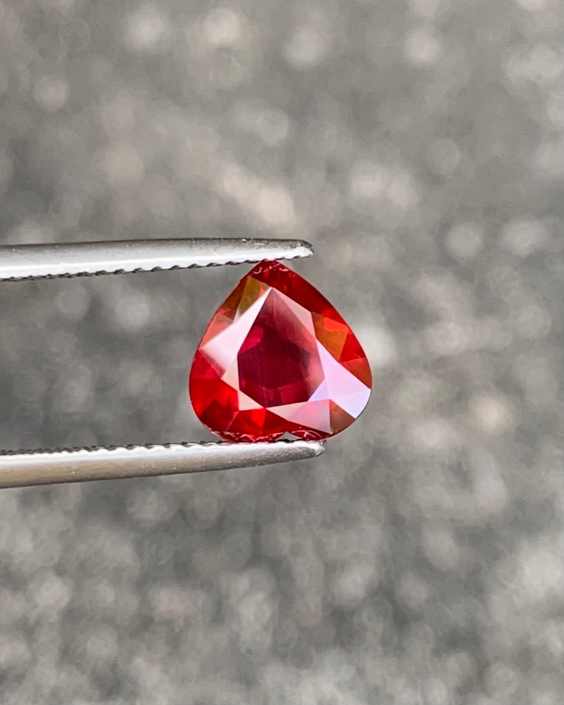 1 pcs  Κόκκινο Ρουμπίνι  - 3.07 ct - Gem research Swiss Lab (GRS) - Ζωνηκό κόκκινο φυσικό ρουμπί #4.3