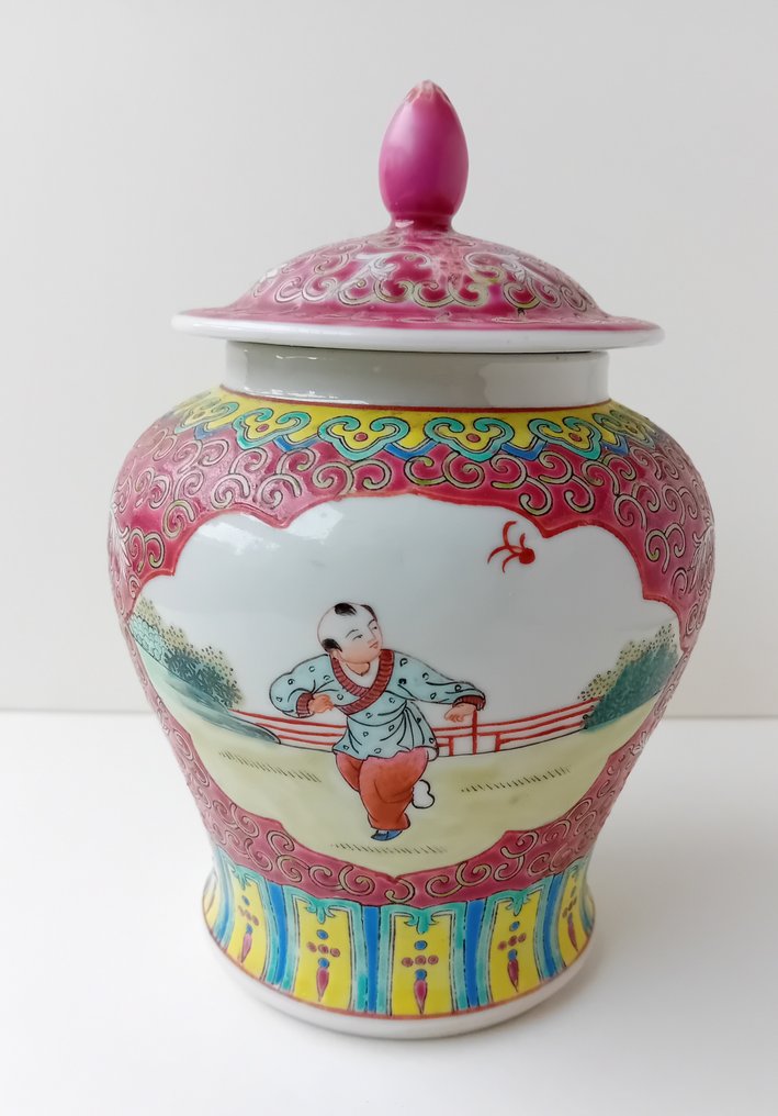 罐 - 瓷器 - 中国粉彩瓶 #4.3