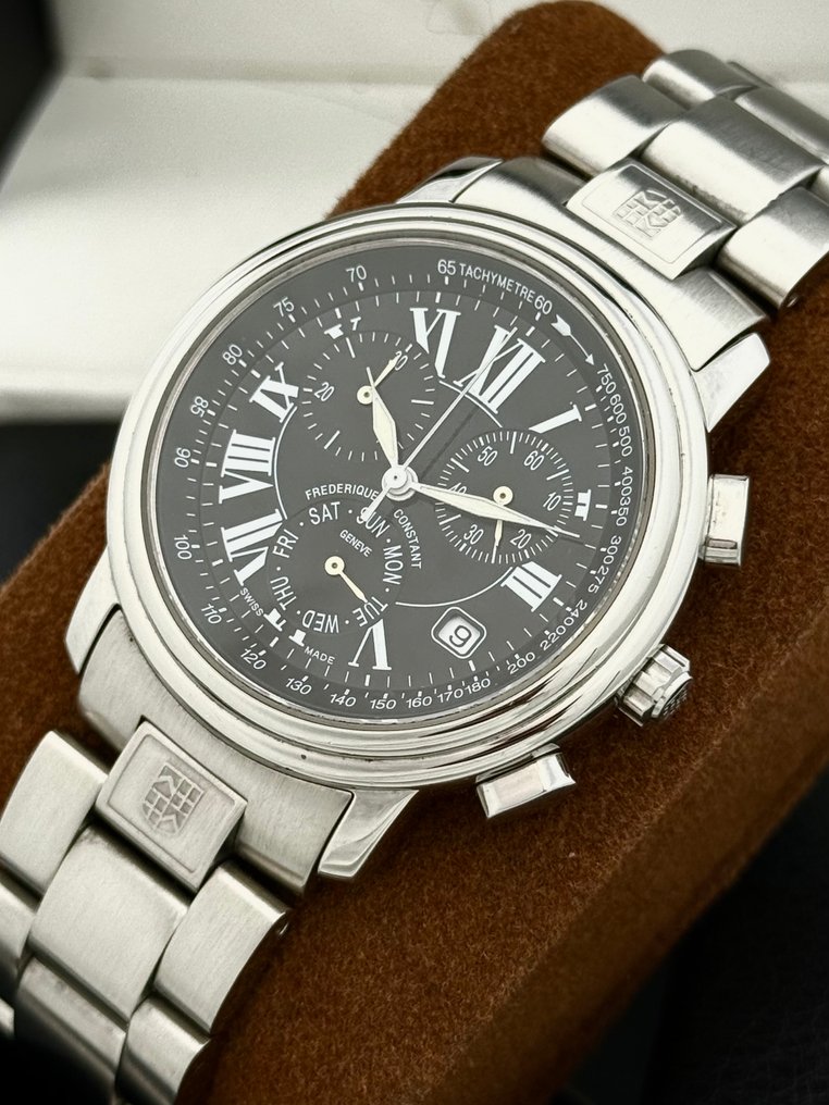 Frédérique Constant - Persuation Roman Numerals Chronograph Black Dial - FC-287x3P5/6 - Homem - 2000-2010 #1.0