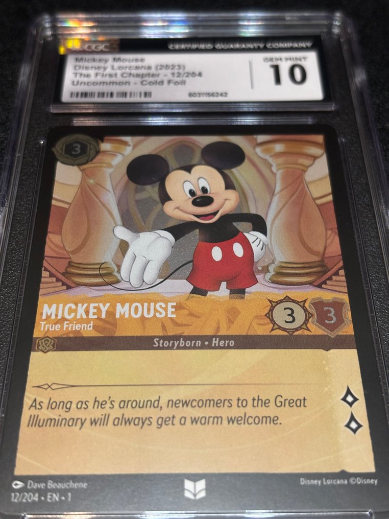 Disney - 1 Graded card - Disney Lorcana - Mickey Mouse 12/204 Foil - CGC 10 #2.1
