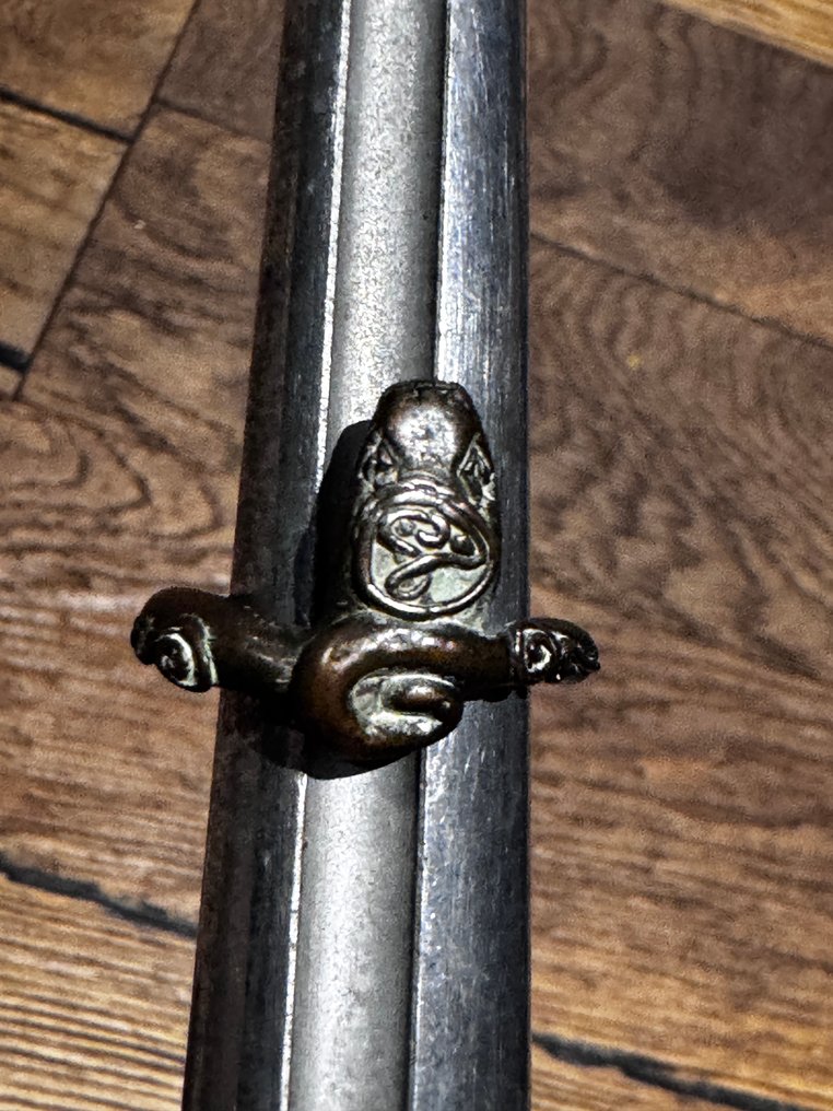 *One Available* Single Unique Design Headed Ouroboros Ring/ Ancient Masonic Builders - Ring #2.1