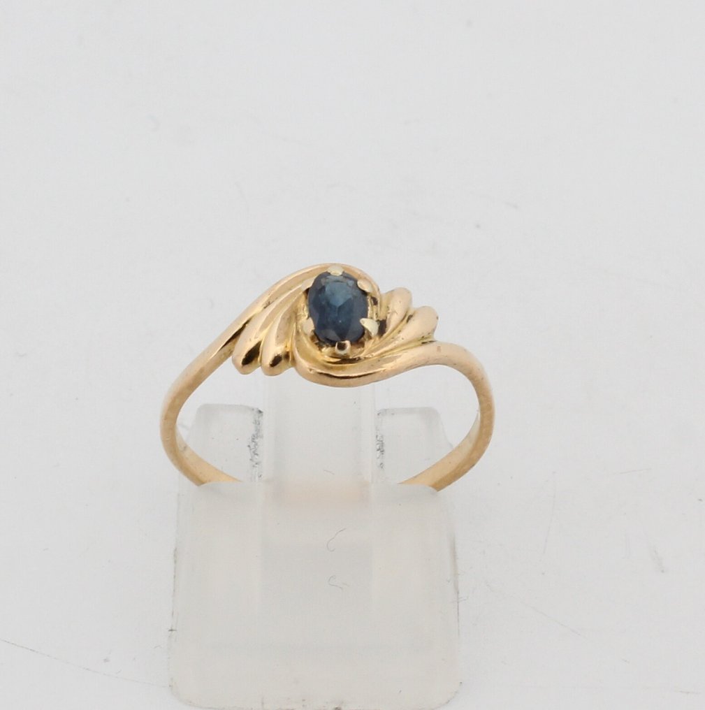 Sans prix de réserve - Bague - 18 carats Or jaune Saphir #1.0