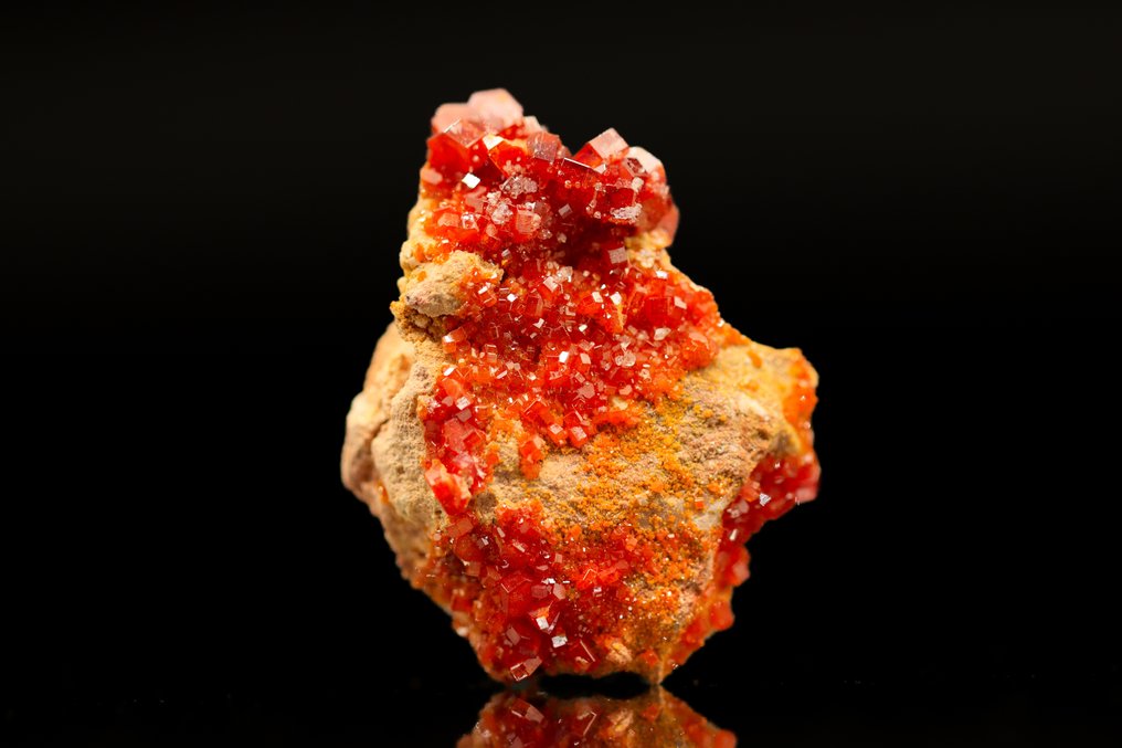 高档光泽橙色Vanadinite • 无底价 • 58.9 克拉 - 高度: 37 mm - 闊度: 29 mm- 11.78 g - (1) #1.0