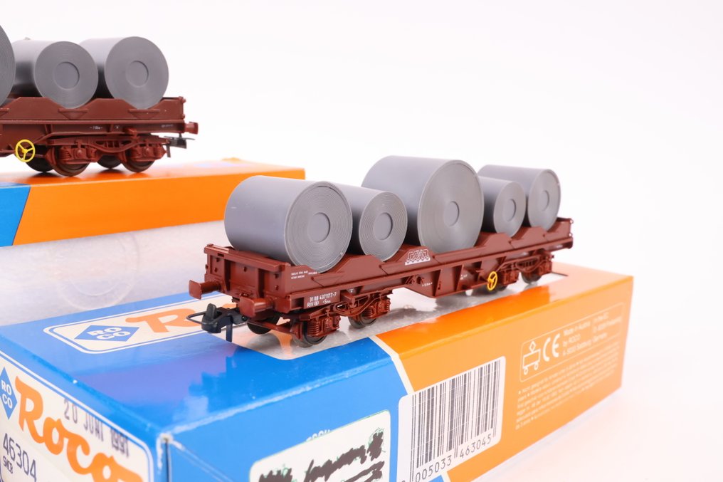 Roco H0 - 46304/4396D - Τρένο μοντελισμού μεταφοράς εμπορευμάτων (3) - Τρεις τύποι βαγονιών Shis. - NMBS #4.3