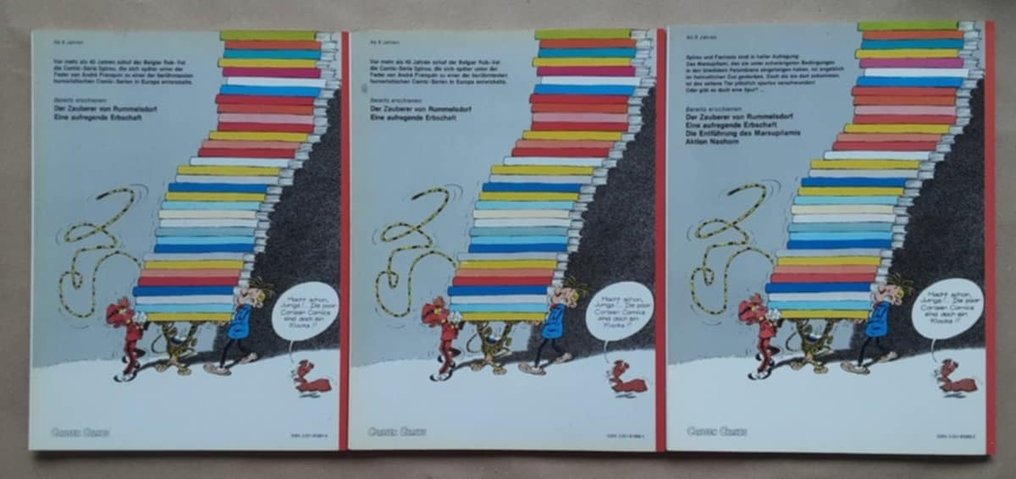 Spirou und Fantasio Bände 1, 2, 3, 4, 5, 6, 12, 13, 15, 16, 39, 42 und 43 - "Der Zauberer von Rummelsdorf", "Eine aufregende Erbschaft", "Die Entführung des Marsupilamis", - 1 Comic collection - 1981 #4.3