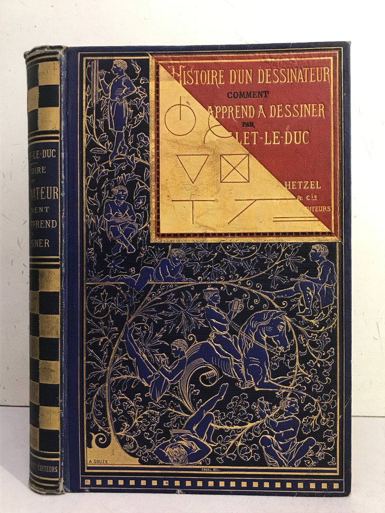 Eugène Viollet-le-Duc - Histoire d'un dessinateur, comment on apprend à dessiner [Cartonnage bleu ] - 1879 #1.0