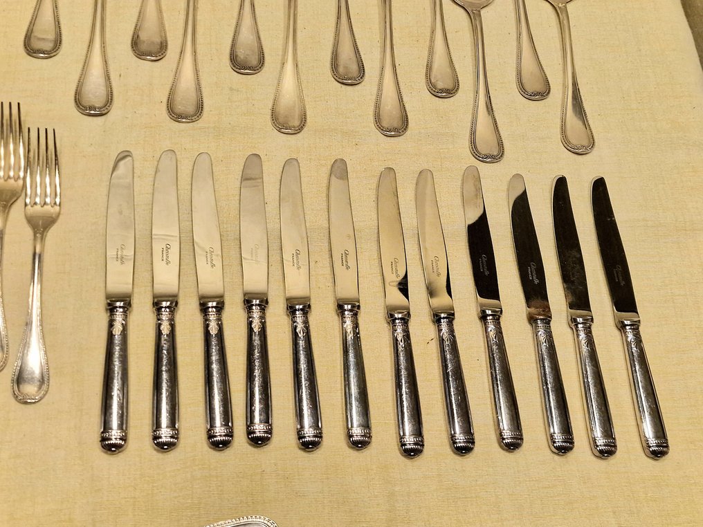 Christofle - Servizio di posate per 12 (47) - Malmaison - Placcato argento #4.3