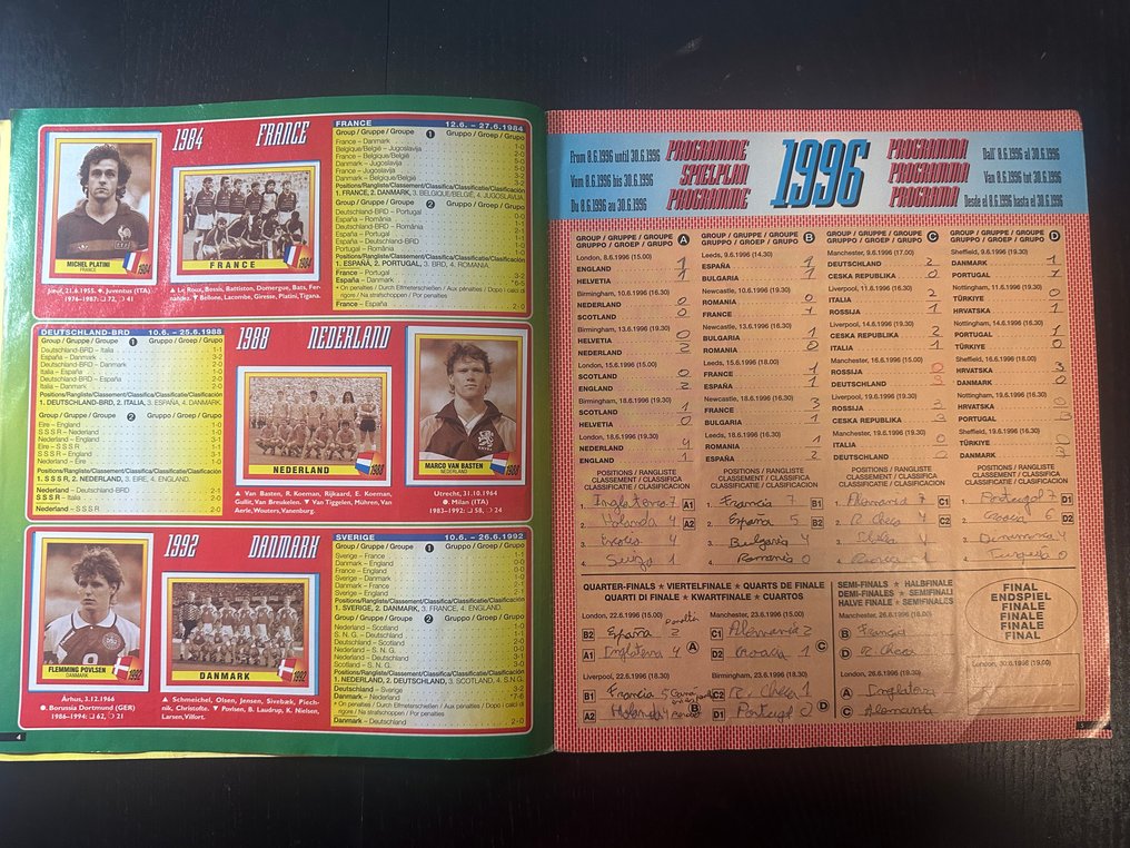 Panini Euro 96 - Including Original Orderform - Álbum completo - Casi impecable (CI) #2.1