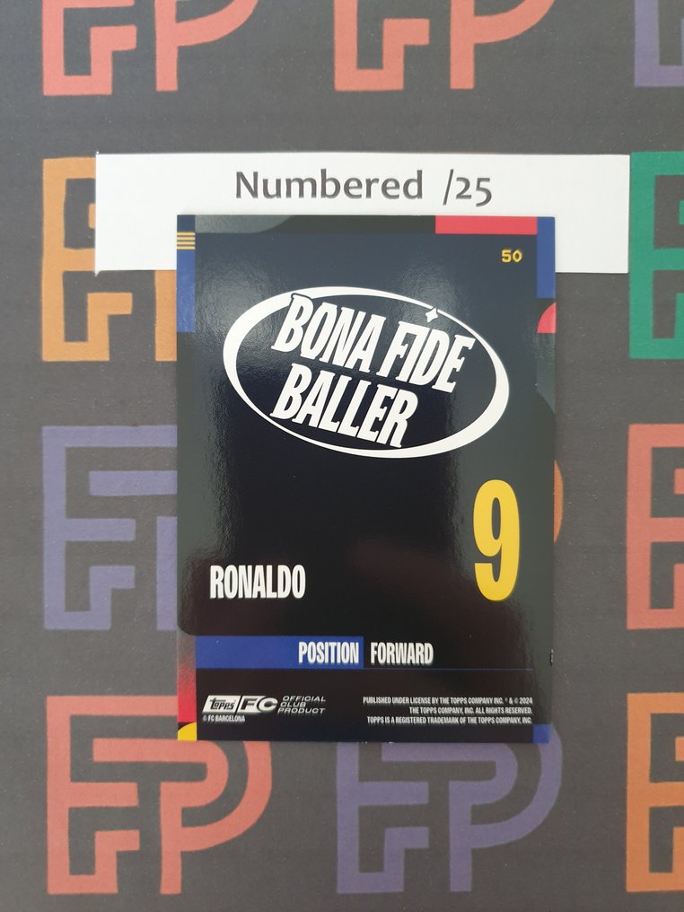 Topps Ronaldo 02/25 編號平行卡, 限量版, 序號卡 - 1 Card - 狀況優良(EX) #3.2