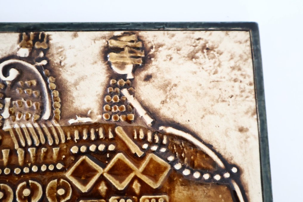 Gustavsberg - Πλακάκι τοίχου ελέφαντας - Lisa Larson - Πλακέτα - Κεραμικό #3.2