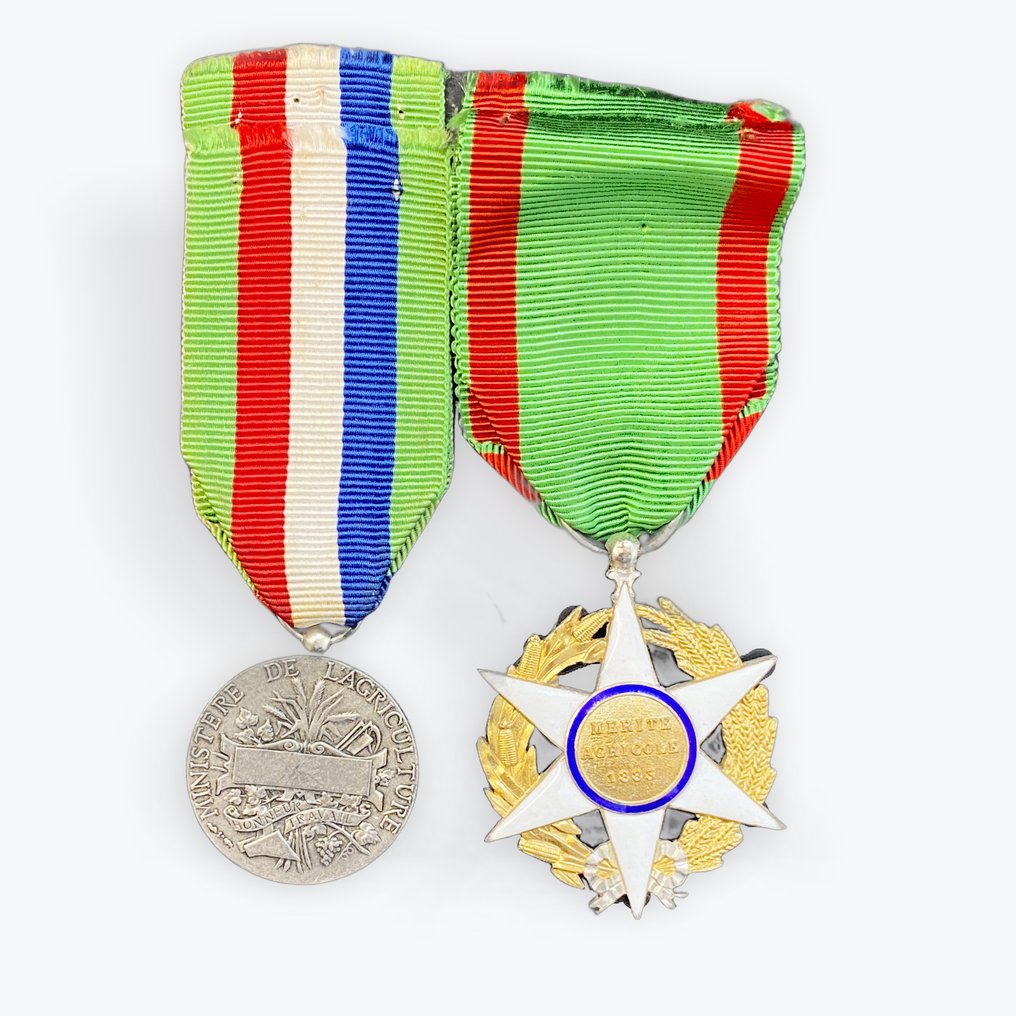 法國 - 軍功章 - 农业部两枚奖章套装 #1.0