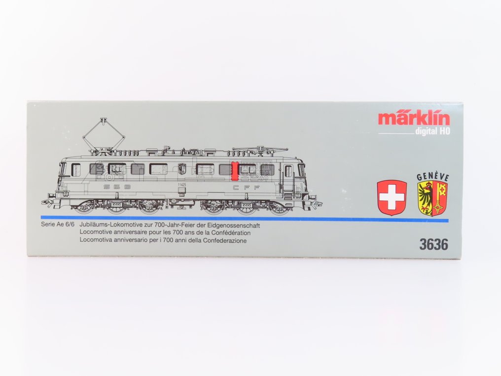 Märklin H0 - 3636 - Ηλεκτροκίνητη ατμομηχανή (1) - Ae 6/6, ψηφιακό - SBB #2.1