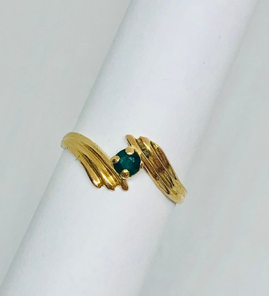 没有保留价 - 戒指 - 18K包金 黄金 祖母绿 #4.3