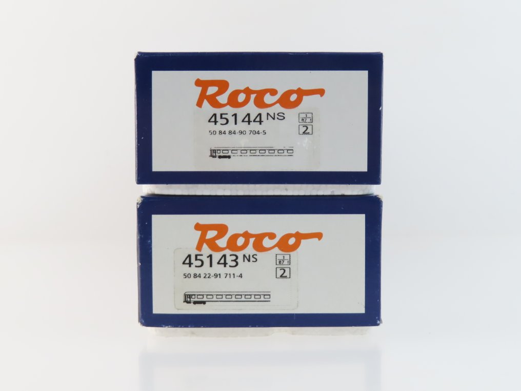 Roco H0 - 45143/45144 - Επιβατικό τρένο μοντελισμού (2) - 2x 4-θέσιοι επιβατικοί συρμοί ταχείας αμαξοστοιχίας, 2η τάξη - NS #2.1