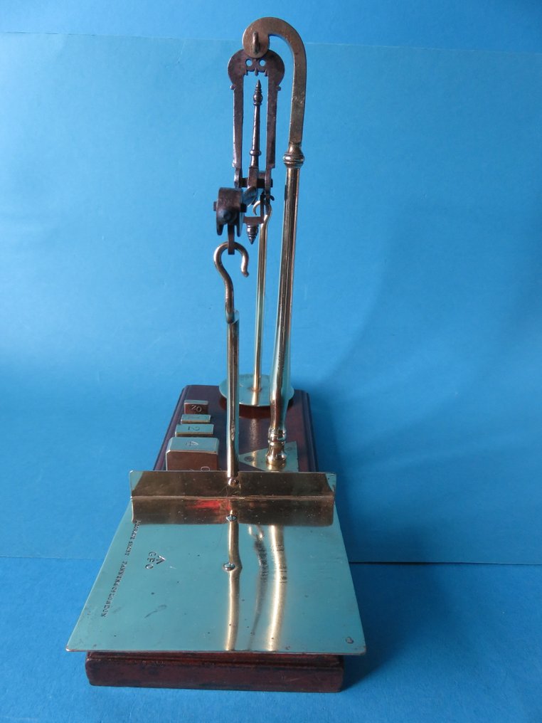 De Grave, Short, Fanner & Co - Post/brieven weegschaal - Messing, mahoniehout - brievenweger, balans #2.1