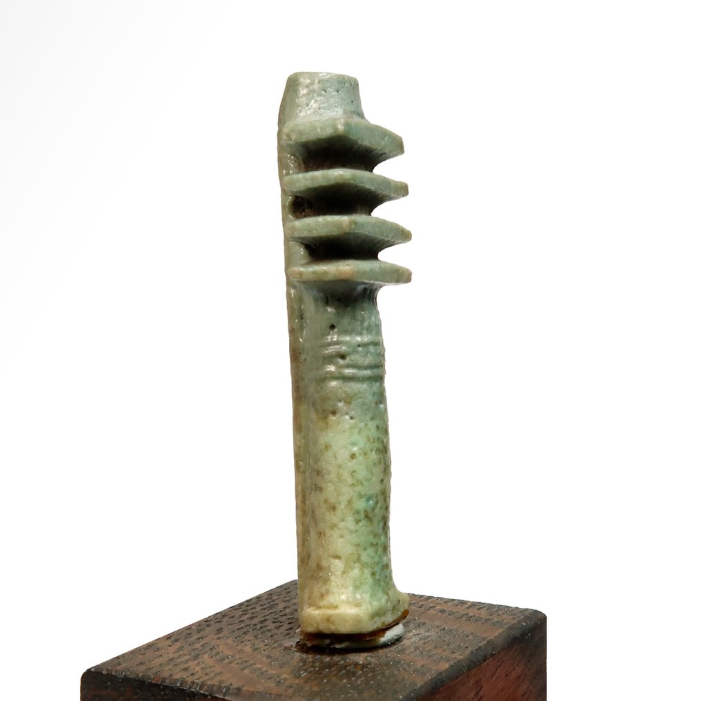 Égypte ancienne Faience Amulette de la colonne Djed #2.1