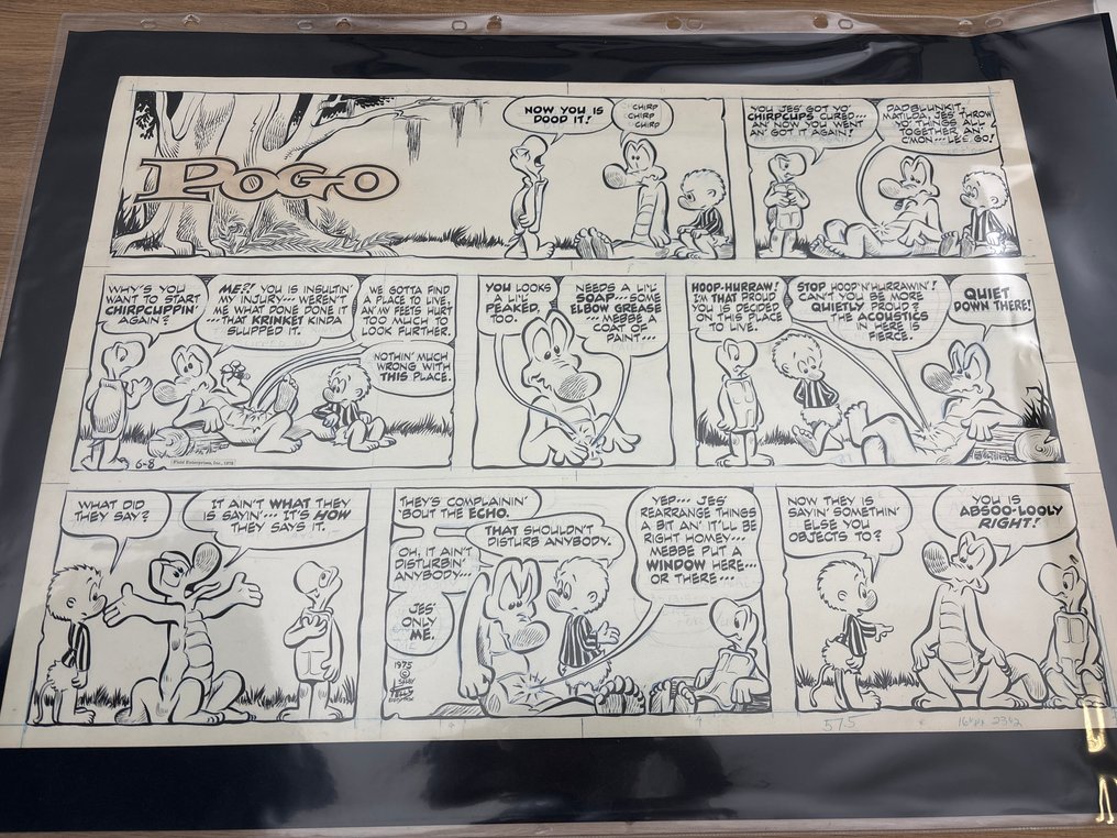 Selby Kelly - Original page - Pogo - 1975 #1.0