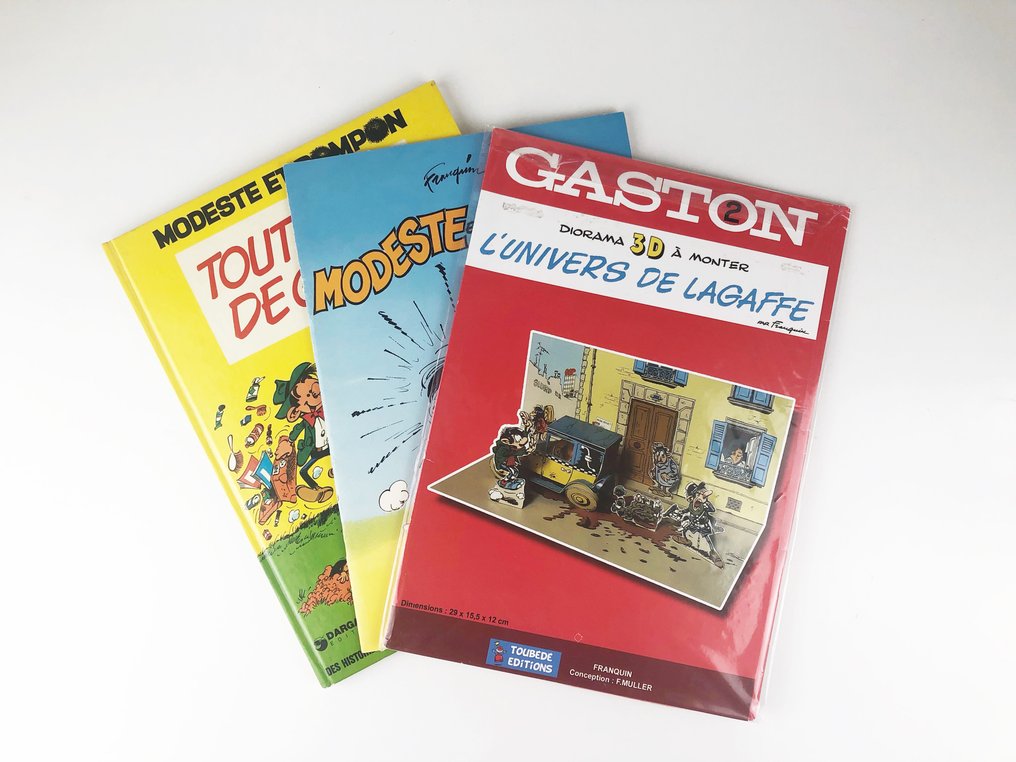 Modeste & Pompon - Tout Plein De Gags + Modeste et Pompon + Diorama - B + C - 3 Album - First edition - 1973/2014 #1.0