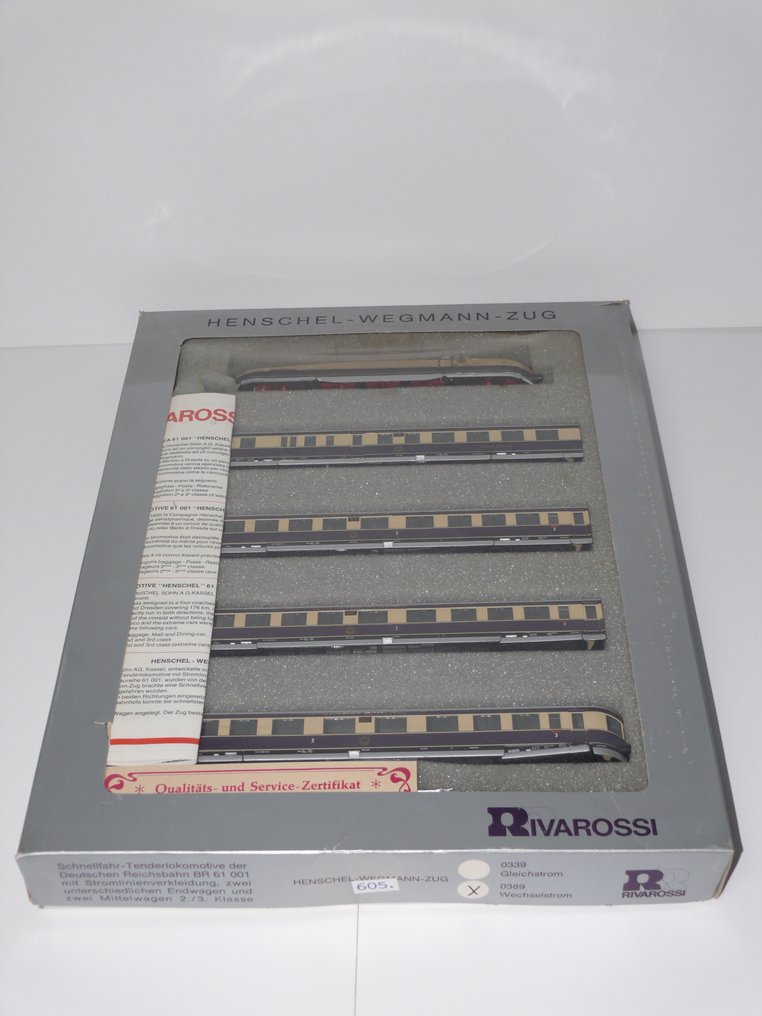 Rivarossi H0 - 0389 - Set di treni (1) - Henschel 61 001 con set ferroviario Wegmann - DRG #1.0