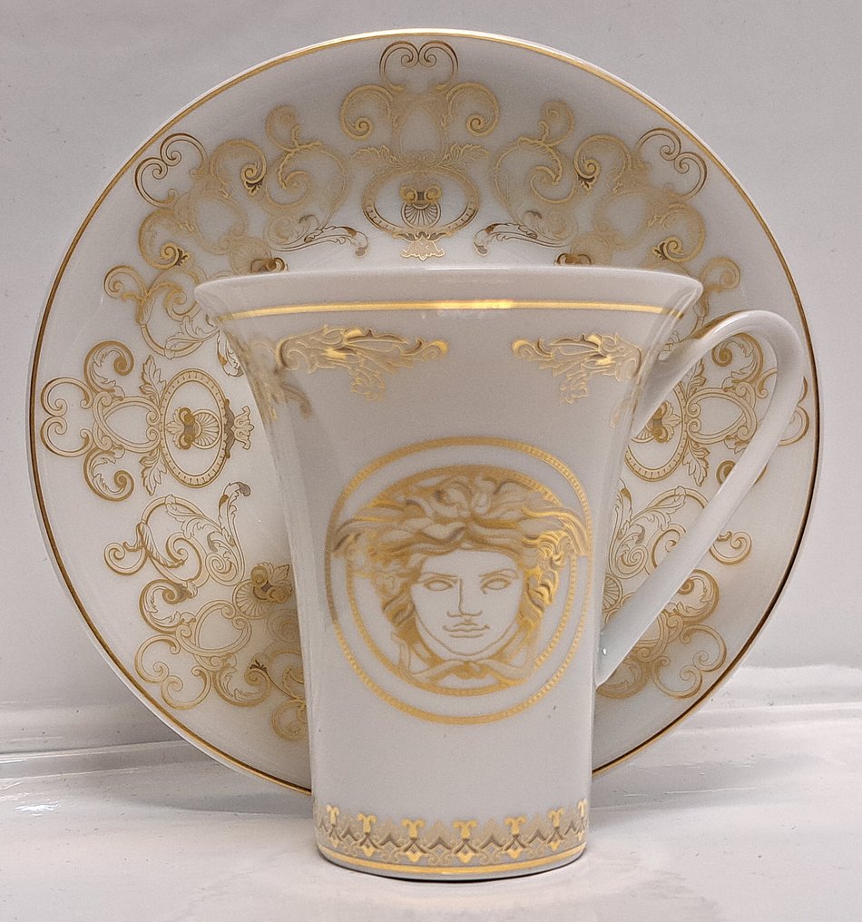 Rosenthal - Versace - Tazza e piattino - Versace Medusa Gala Espressotasse 2-tlg 2014 - Hartporzellan - Controllo n°: 236/220 #2.1